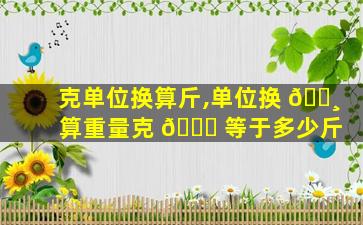克单位换算斤,单位换 🕸 算重量克 🐕 等于多少斤